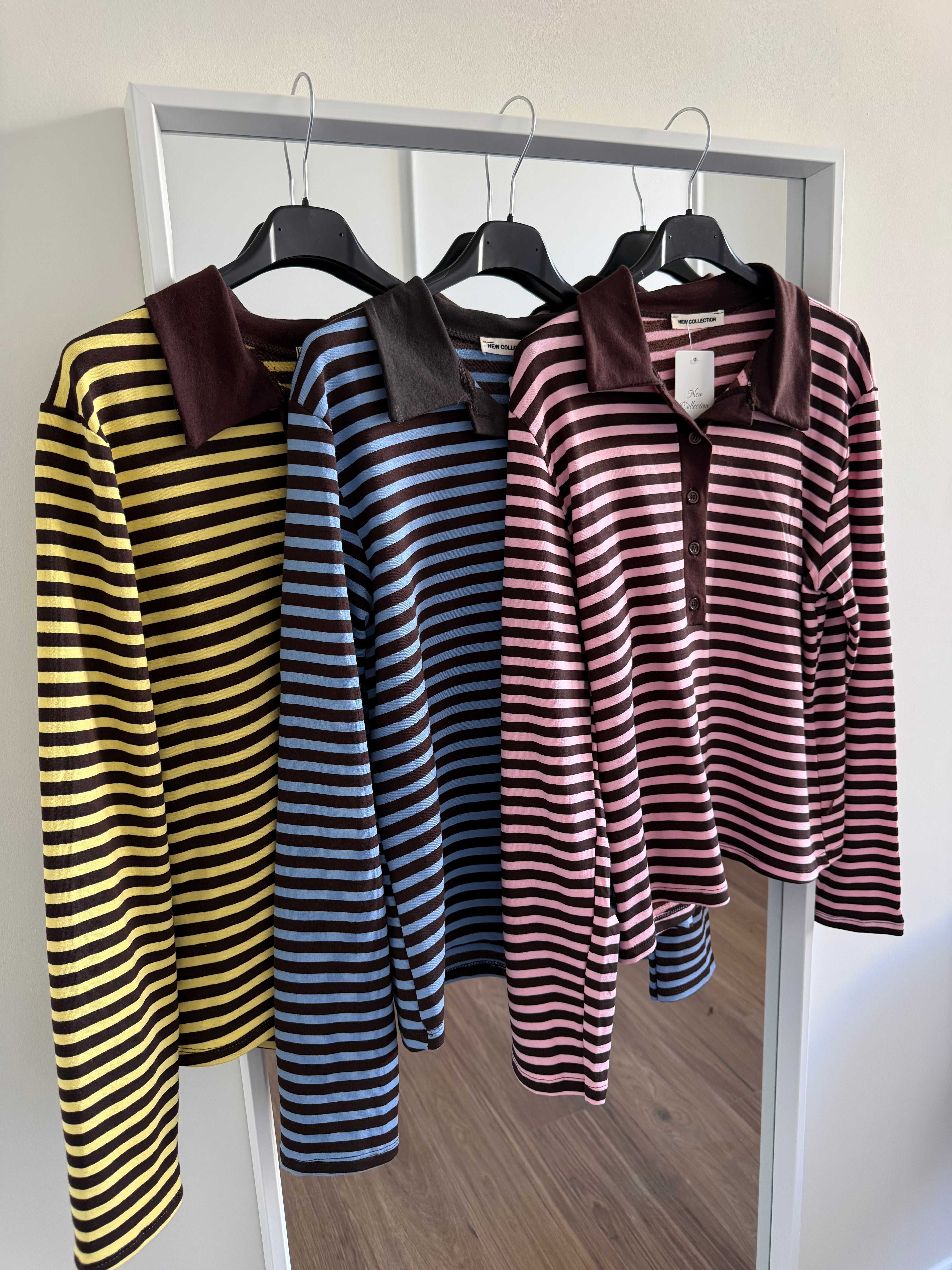 Polo manica lunga righe