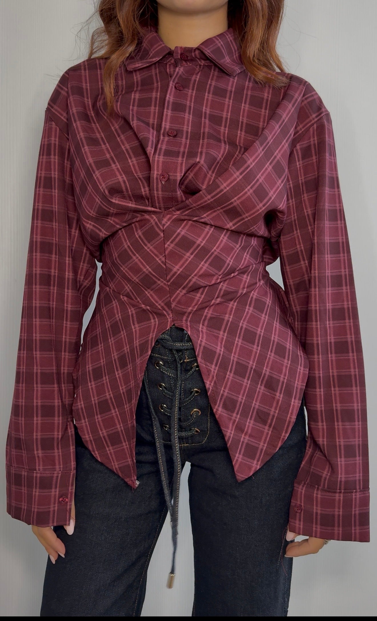 Camicia avvitata quadri
