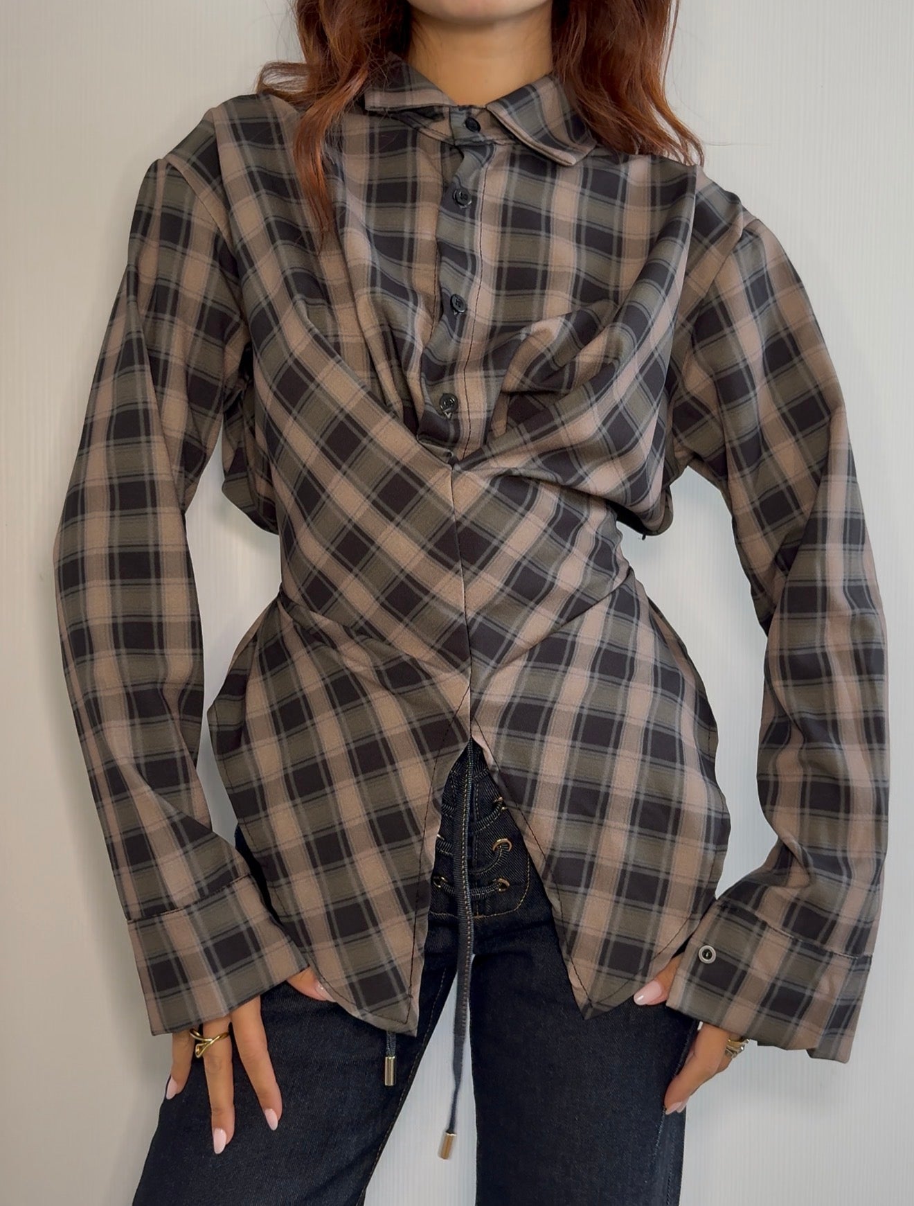 Camicia avvitata quadri